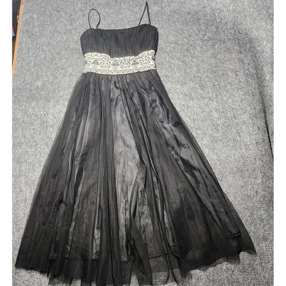 Tess Black Mesh Ruffle Dress White Lace Gothic Goth Whimsigoth 4 Prom Fairy